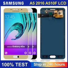 Pantalla LCD de repuesto para móvil, montaje de digitalizador con pantalla táctil para Samsung Galaxy A5 2016, A510, A510F, A510M, A510FD