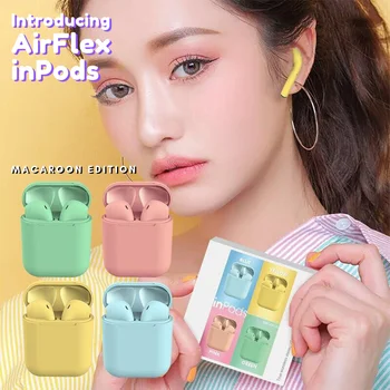 

New i12 TWS Wireless BLuetooth V5.0 Earpiece Macaron Inpods-12 Headset Airbuds Pro Sports Earpods Earphones for All Phones