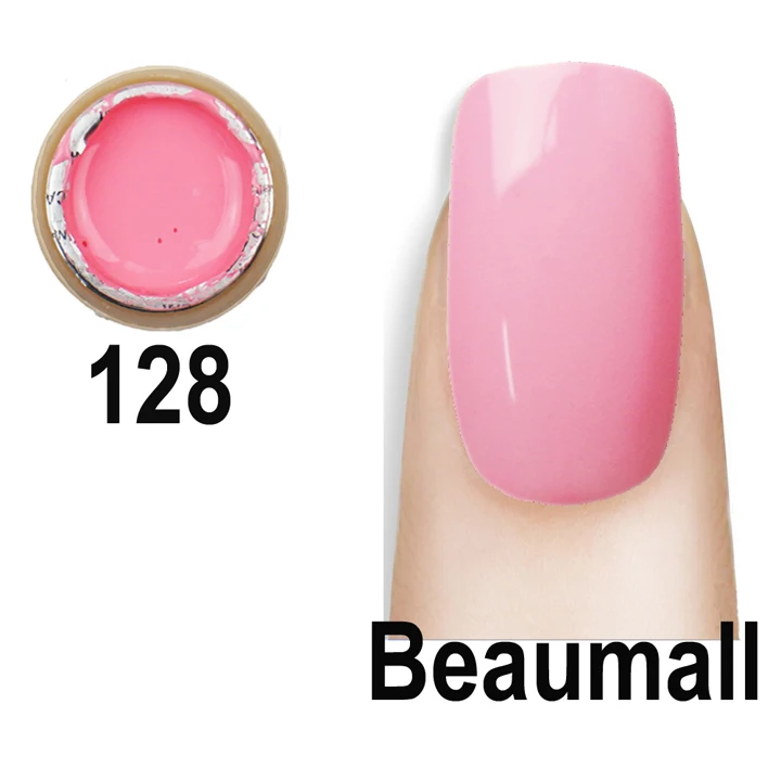 Beaumall окраска гелем цвета, 1 горшок 5 мл объем чистый твердый УФ-гель для ногтей советы блестящая Обложка Расширение Маникюр DIY