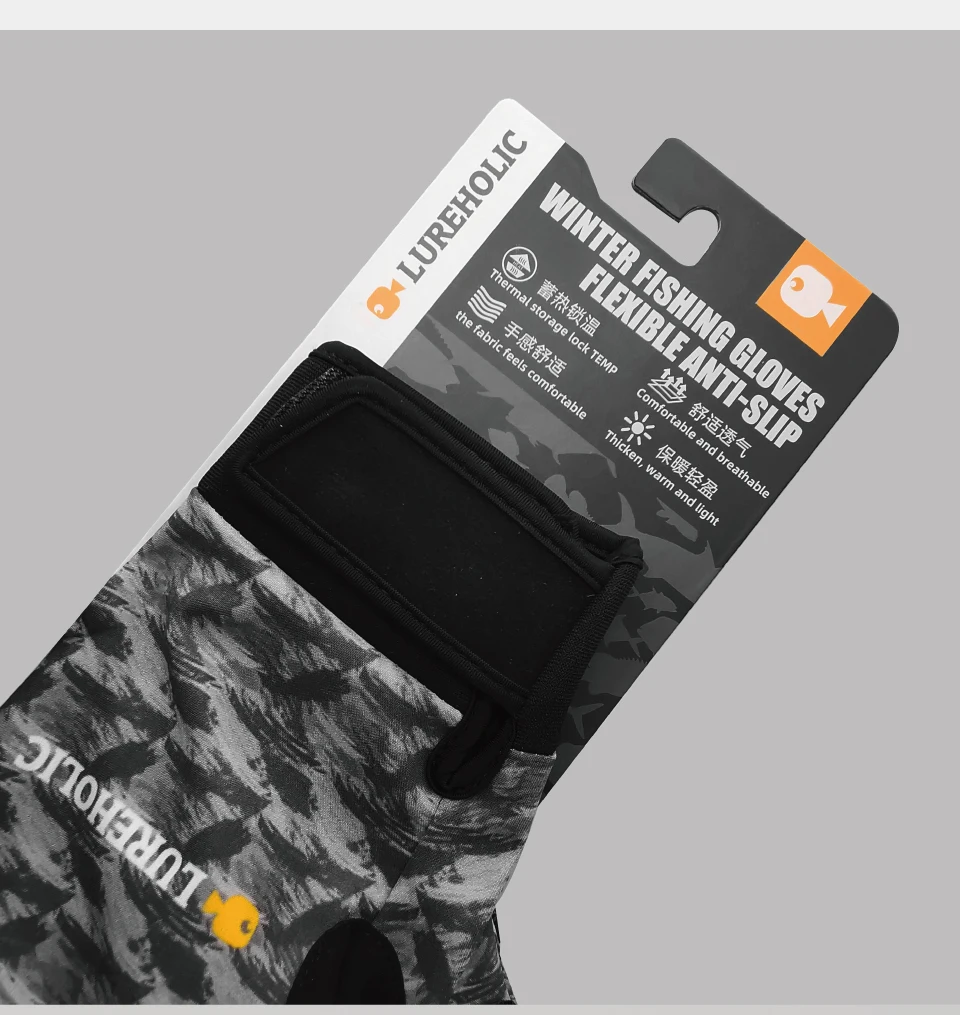 Description Picture 4 of itemLUREHOLIC Three Fingers Foldable LureFishing Gloves Flexible and Worm Winter warm gloves Wear-resistant and Durable