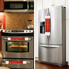 4 шт., рождественские ручки для холодильника, рождественские украшения