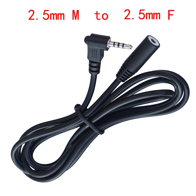 4 Pole Stereo 2.5mm Female to 3.5 mm Male Jack 90 Male To Female Audio  Adaptor Cable Cord