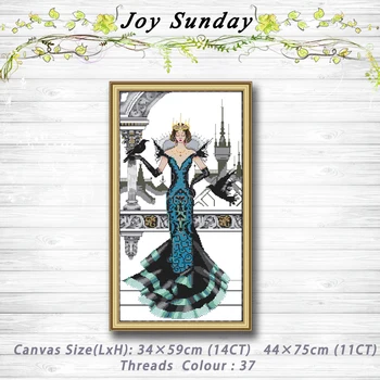 

RAVEN-QUEEN Portrait decor painting dmc 14CT 11CT counted cross stitch kits embroidery set Needlework Set chinese cross stitch