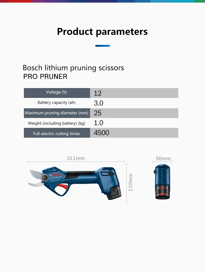 Bosch Pro Pruner Electric Pruning 