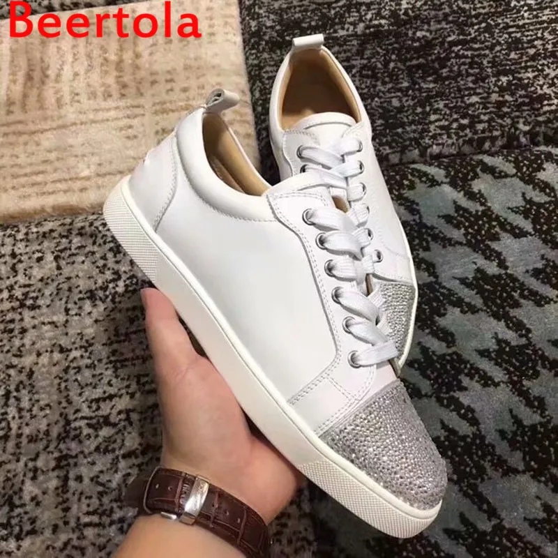 Кроссовки Beertola мужские с круглым носком повседневные туфли на шнуровке плоская