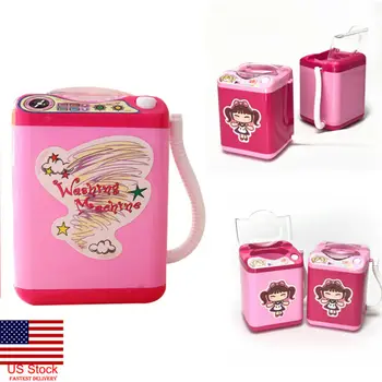 

Mini Electric Washing Machine Dollhouse Toy Very Useful Wash Makeup Brushes