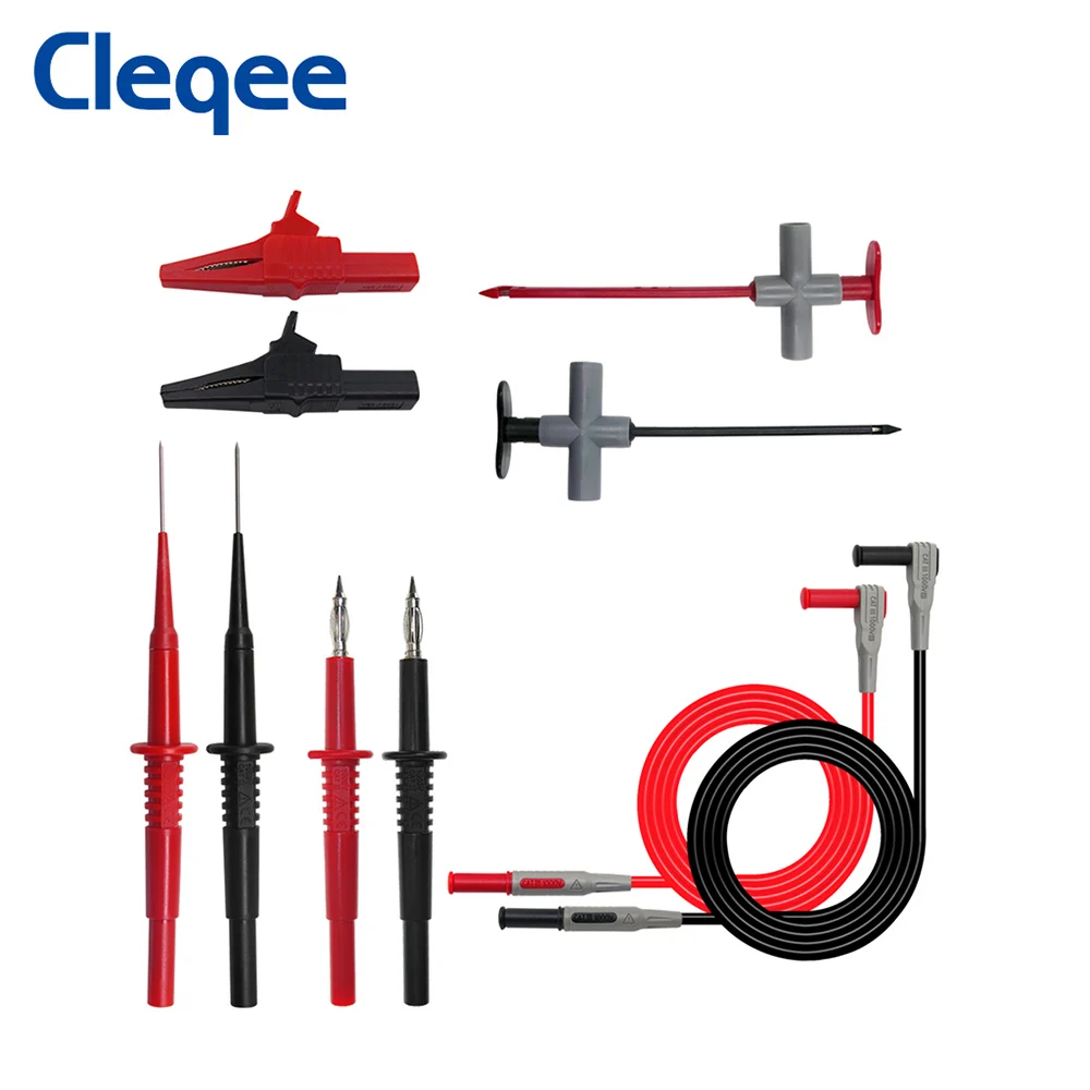 Cleqee P1305B многофункциональный зажим-крокодил пробный крюк двойная вилка типа