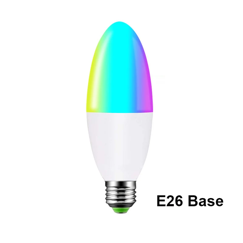6 Вт светодиодные огни украшения E14/E27 смарт WiFi свечи лампы RGB лампы Поддержка Alexa/Google Home/IFTTT умный динамик Голосовое управление - Комплект: E26 Smart Light