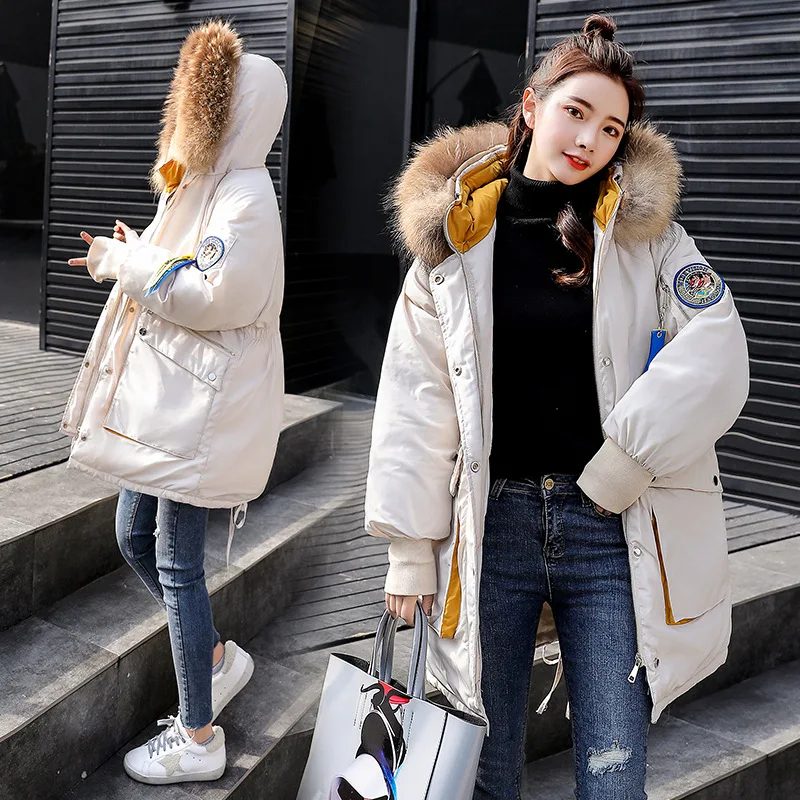 

Comfortable Long Sleeve Women's Long Cotton-padded Clothes/Cotton Coat 2018 Winter Thick Warm Fashion Simple Versatile