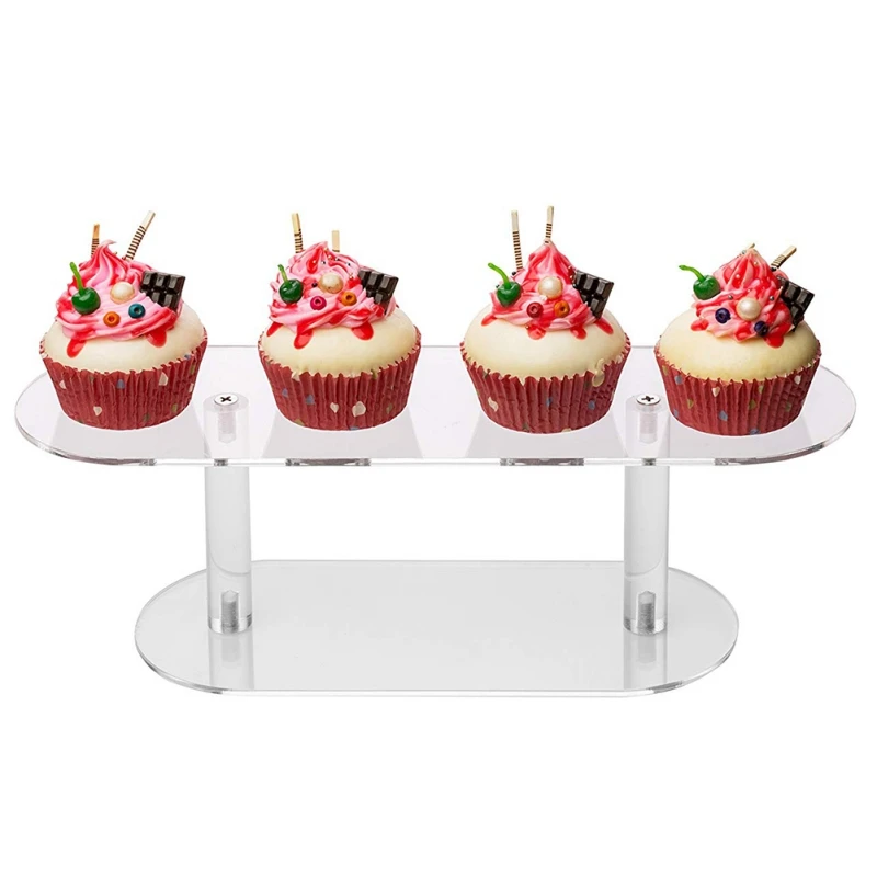  4 Layers Cake Stand Afternoon Tea Wedding Plates Party Tableware New Bakeware Acrylic Tray Display 