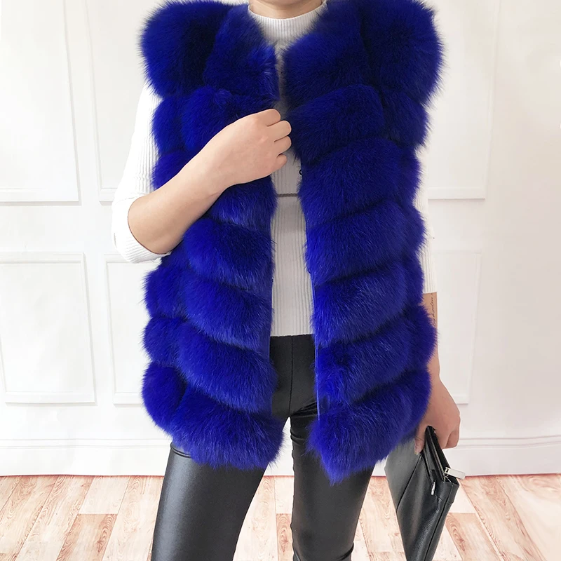 packable down jacket Natural Real Fox Fur Vest Jacket Waistcoat Short sleeveless Vestwoman winter warm Natural Fur Vest Real Fur Jacket Fox Fur Coats puffer coat with hood