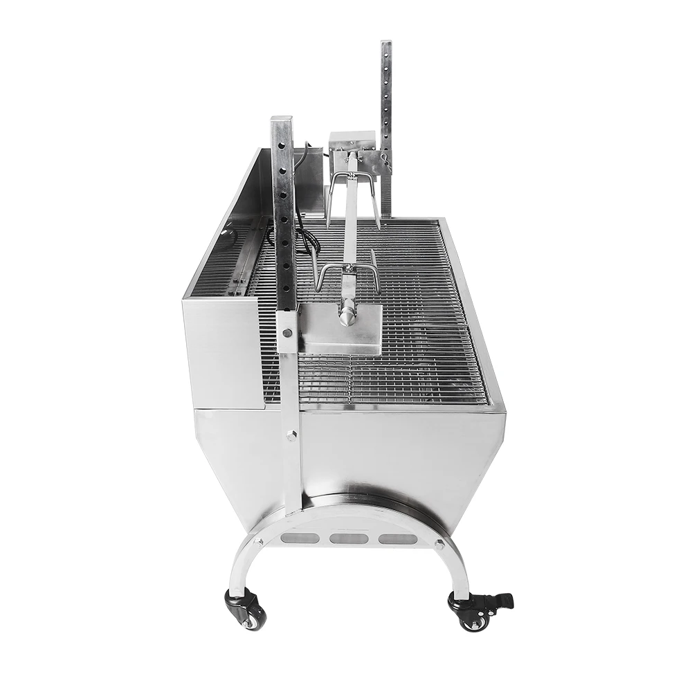ITOP Electric Automatic BBQ Grill Manual Spinning Charcoal Kebab Bake Grill Stove Trolley Lamp Rotisserie Spit Roaster Grill