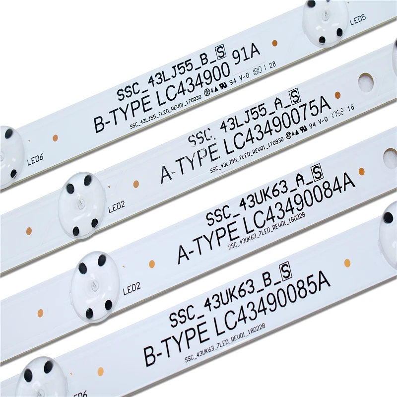 ο ŰƮ 6 PCS LED Ʈ Ʈ LG 43UJ6300 43uk6300pus LC43490087A LC43490088A LC43490077A LC43490078A SSC_43UJ63_A