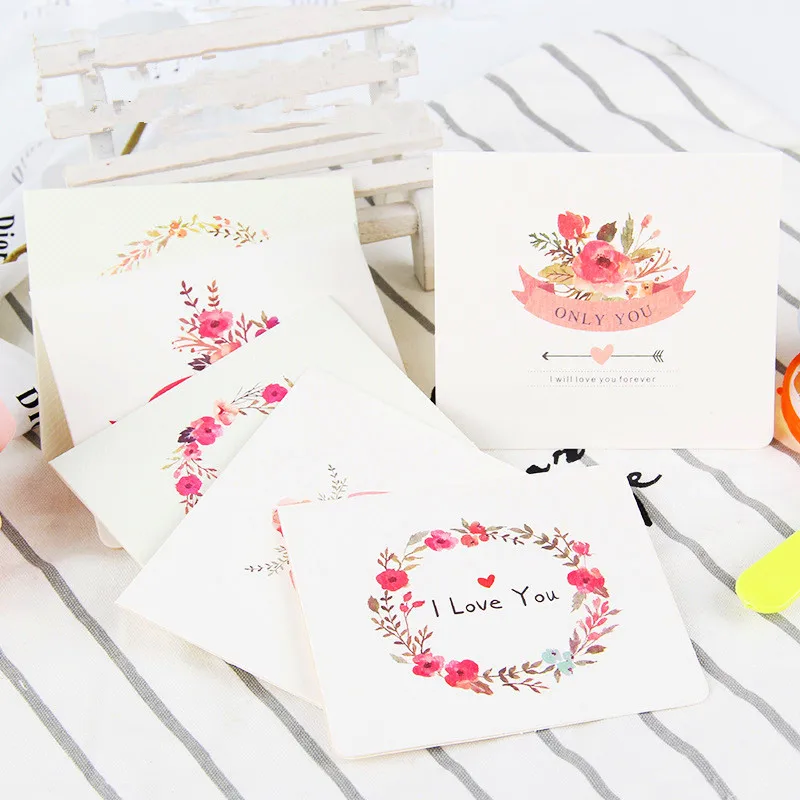 New-mini-birthday-greeting-card-holiday-card-wedding-greeting-card-paper-with-envelope-1PCS