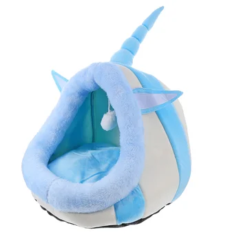 

1pc Cat Cage Pet Bed Nest Cat House Kitten House Cartoon Cozy Unicorn Shape Adorable Pet Sleeping Bed Kitten Bed Cat Nest Pet Su