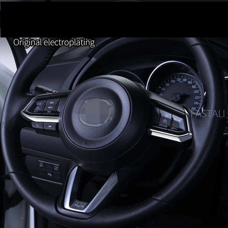 silver Для Mazda 2th CX-5 CX5 CX 5 руль декоративный круг блестки яркий интерьер ремонт наклейки для автомобиля Стайлинг - Цвет: silver