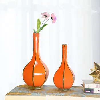 

Ceramic Tabletop Vase Crafts Figurines Home Accessories Decoration Livingroom Desktop Flower Pot Ornaments Wedding Gifts