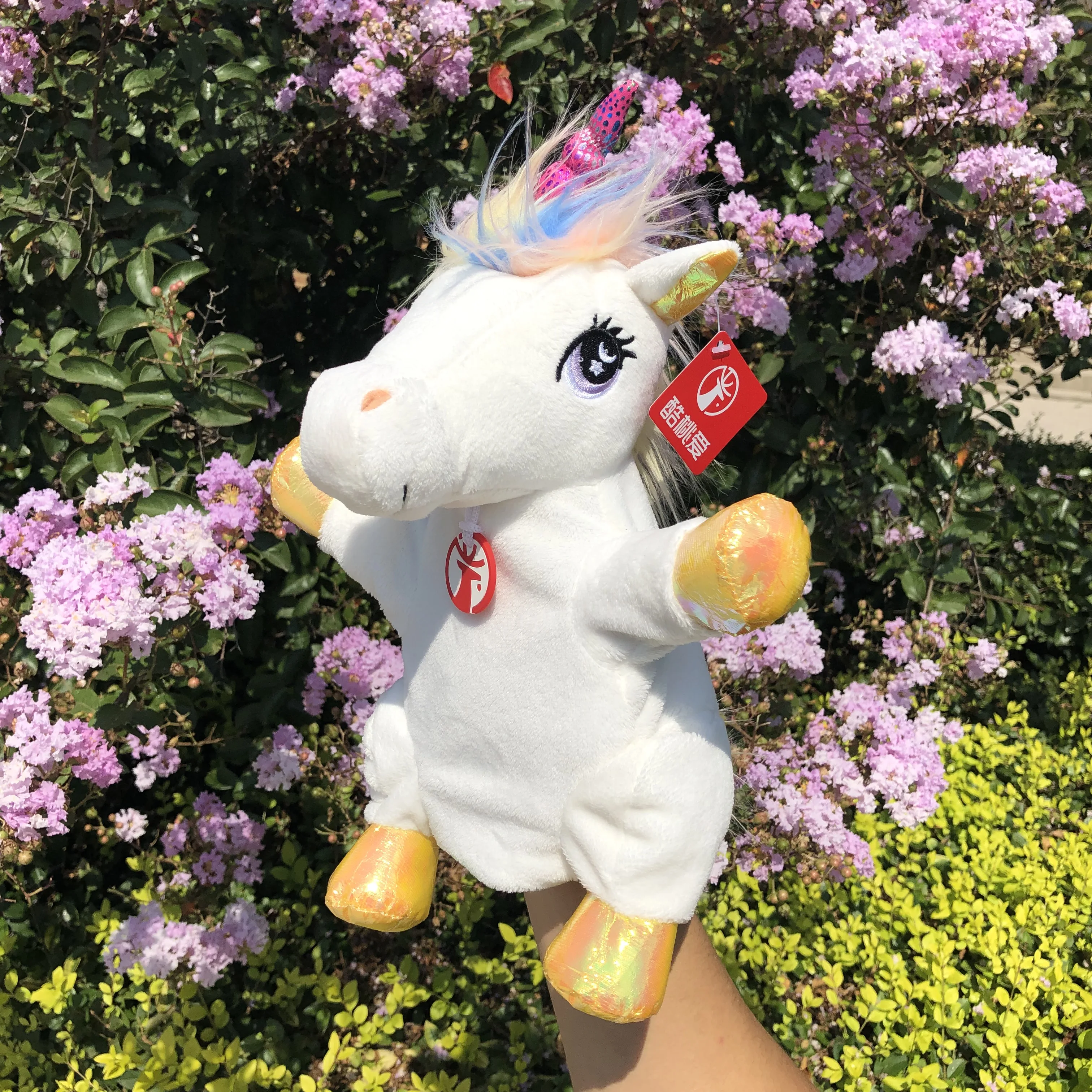 Cute Hand Plush unicorn Puppet Doll Sheet Horse Puppets Parent child