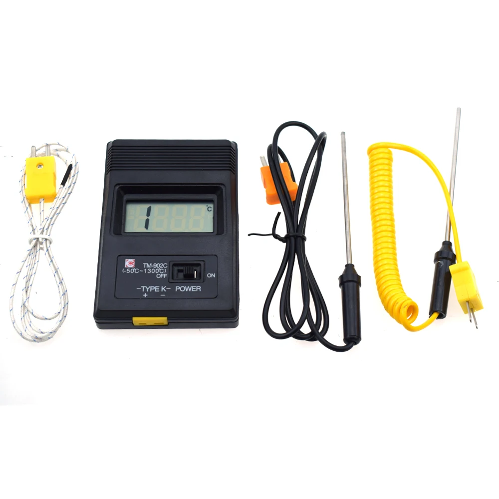 TM-902C(-50C до 1300C) измеритель температуры TM902C цифровой K Тип термометр сенсор+ термопары детектор датчик иглы