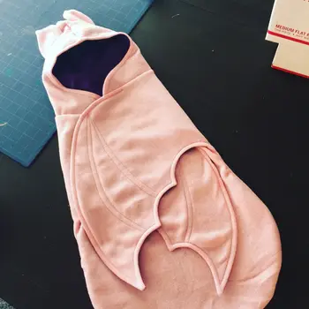 

3D Wing Bat Design Sleeping Bags for Newborn Baby Winter Warm Infant Button Swaddle Stroller Wrap Kids Blanket Sleeping Bags