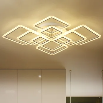 

High-end led Chandelier Lighting for Livingroom bedroom Square frame combination luxurious moderne Chandelier led light fixtures