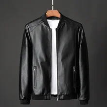 

Leather Jacket Bomber Motorcycle Jacket Men Biker PU Baseball Jacket Plus Size 7XL 2021 Fashion Causal Jaqueta Masculino