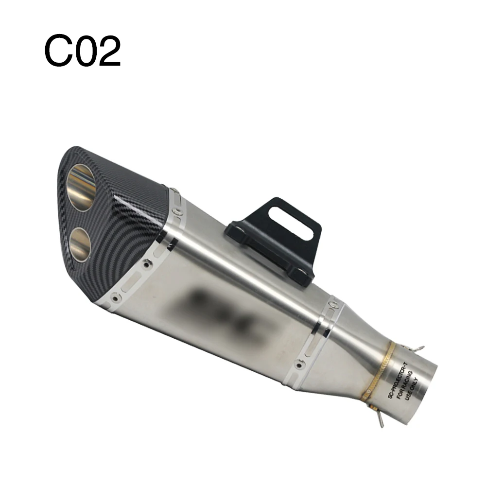 Alconstar-51 мм модифицированный мотоцикл Akrapovic глушитель труба скольжения на мотокросса дит велосипед ямы мопед выхлопная труба для Honda - Цвет: C02 with SC laser