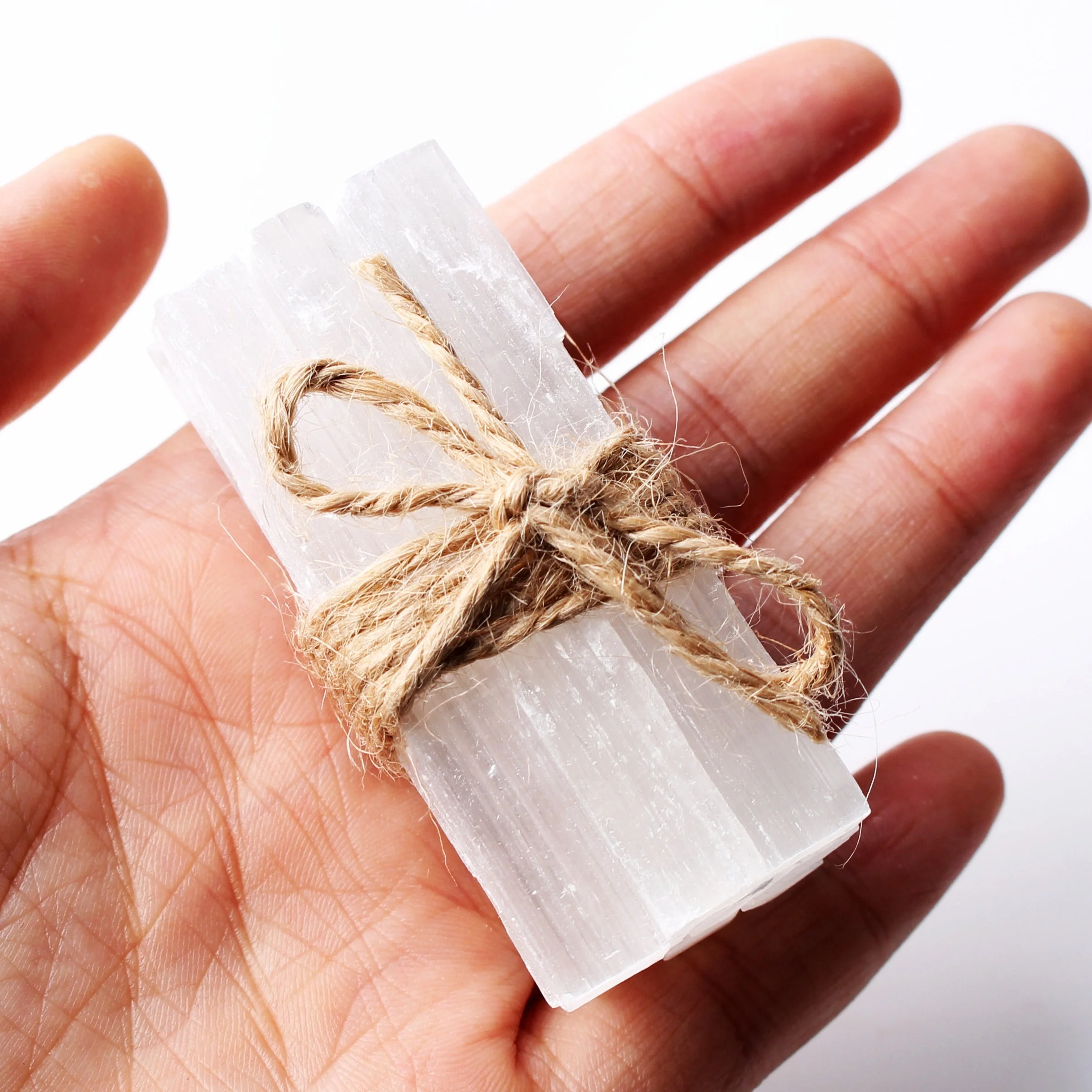 10pcs Natural White Selenite Crystal Stick Chips Gypsum Quartz Rough Minerals Specimen Point Healing Stone