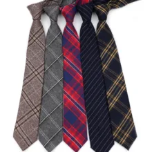 Хлопок полосатый клетчатый коричневый серый зеленый мужской галстук Модный классический аксессуар подарок повседневные подростковые школьные галстуки для колледжа