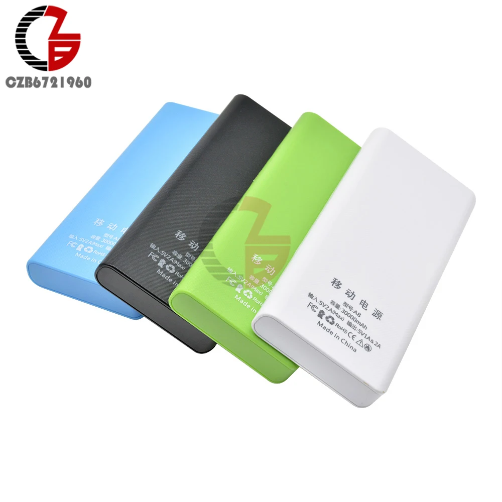 5 в двойной USB 8*18650 Внешний аккумулятор чехол для батареи DIY коробка для хранения с фонариком для iPhone samsung Xiaomi huawei Зарядка