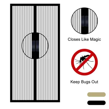 

Hand Free Door Screen Net Magnetic Anti Mosquito Bug Curtain For Entry Pati Mosquito Control Mesh Insect Net