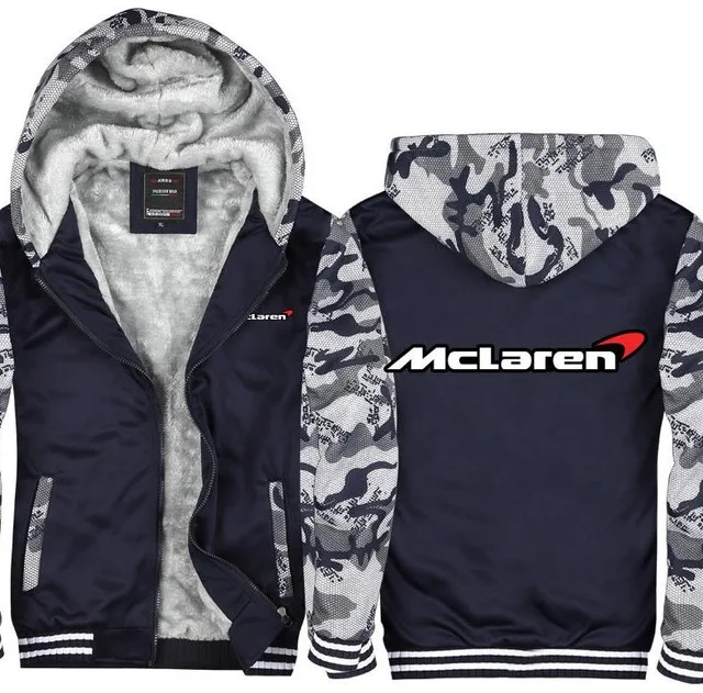 Новая осенне-зимняя мужская Толстовка утепленная для Mclaren пальто толстовка на молнии повседневный спортивный костюм модный стиль r