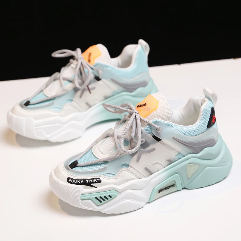 Женские кроссовки на массивной платформе Cyberstar осенняя дышащая сетчатая