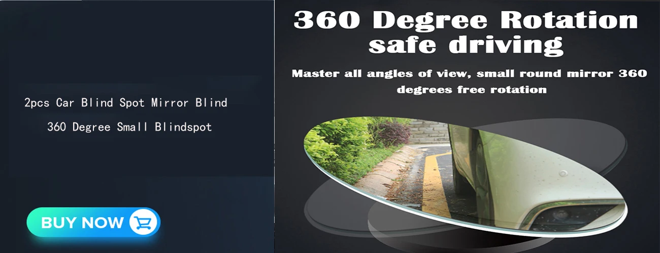 360 Degree HD Blind Spot Mirror Adjustable Car Rearview Convex Mirror for Car Reverse Wide Angle Vehicle Parking Rimless Mirrors
