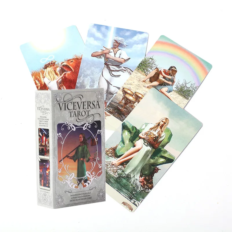 Vice Versa Tarot  Cards Deck and Guidebook Card Fate Divination Game Tarot Deck For Party Holiday Gift Board Games rider tarot for beginners cards divination deck english version oracle board playing game for party with paper guidebook