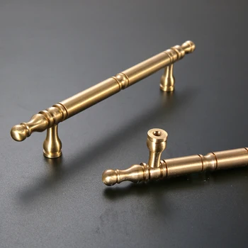 

Nordic Vintage Furniture Handles Solid Metal Brass Wardrobe Vintage Knobs Bedroom Door Handle Dresser Drawer Knurled Brass Knob