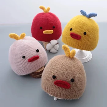 

Cartoon Baby Hats Cute Plus Cashmere Winter Hat For Toddler Baby Warm Knitted Cap Newborn Boys Girls Autumn Caps