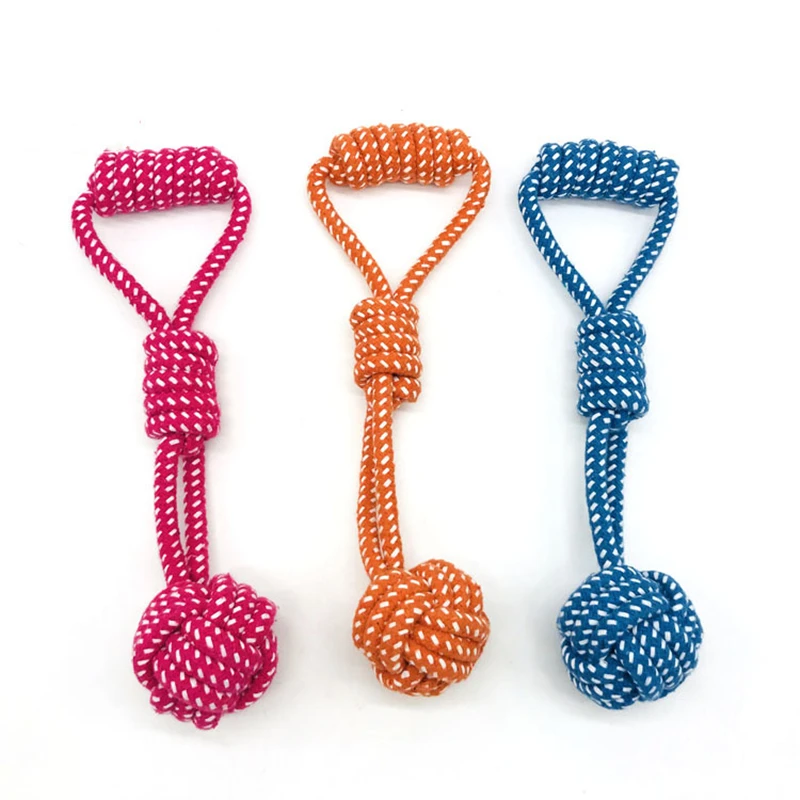 Cuerda de juguete de algodón para perros pequeños, medianos y grandes, 1 unidad