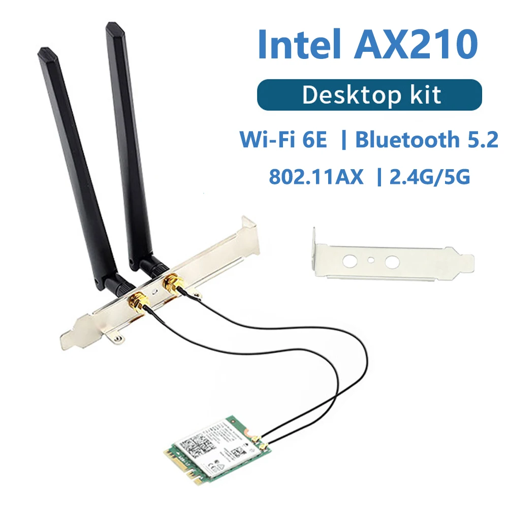 WiFi 6E Настольный комплект Intel AX210 Bluetooth 5,2 Wifi карта 3000 Мбит/с 802.11ax 2,4 ГГц/5 ГГц/6 ГГц AX210NGW Wi Fi 6 адаптер Антенна|Сетевые карты| | АлиЭкспресс
