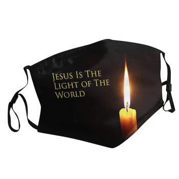 

JESUS Mask Christian Print Antiviral Masks Mascara Gripe Jesus Is The Light Of The World Protective Cotton Mascarillas Chirstma