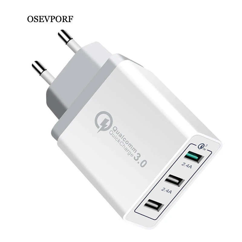 

18W Quick Charge 3.0 USB Charger QC3.0 QC 4.0 Fast Charging Multi Plug Mobile Phone Charger for iPhone 11 X 7 Samsung S9 Xiaomi
