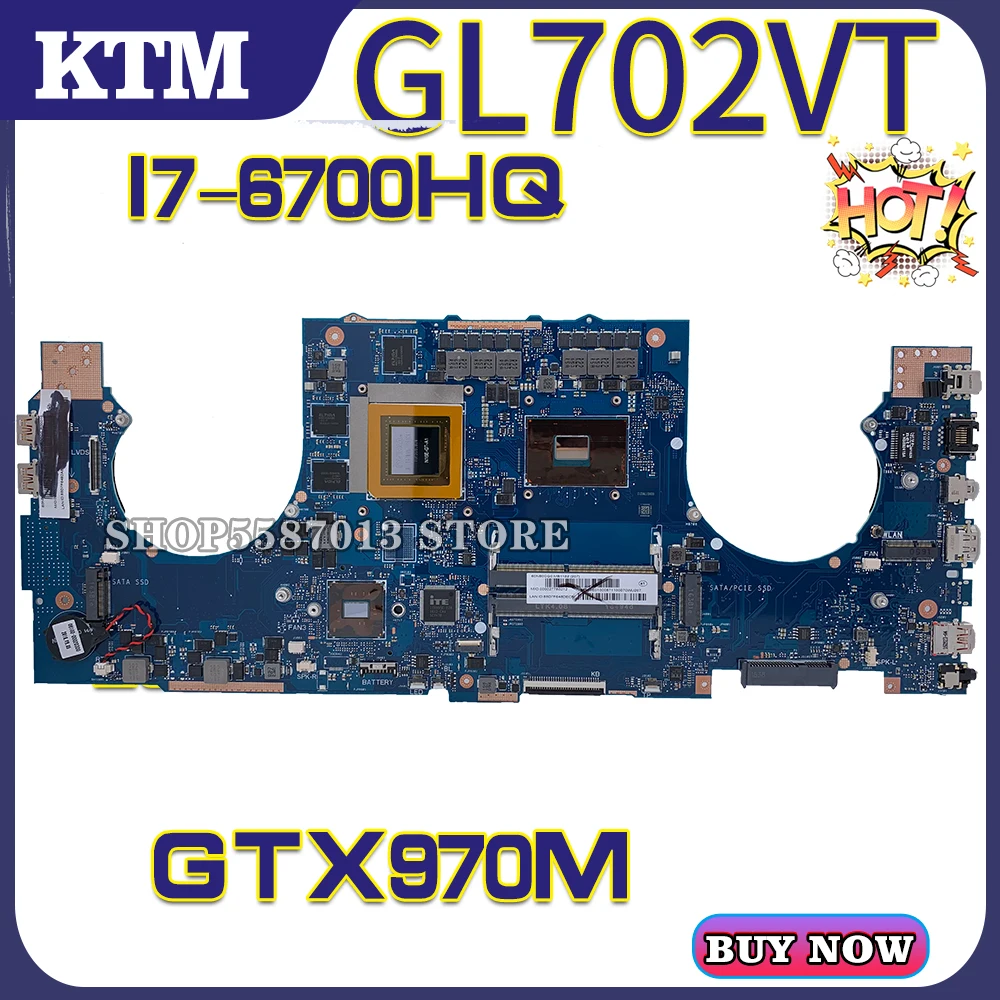 

for ROG ASUS GL702VT GL702V GL702 S7VT laptop motherboard mainboard test OK I7-6700HQ cpu GTX970M