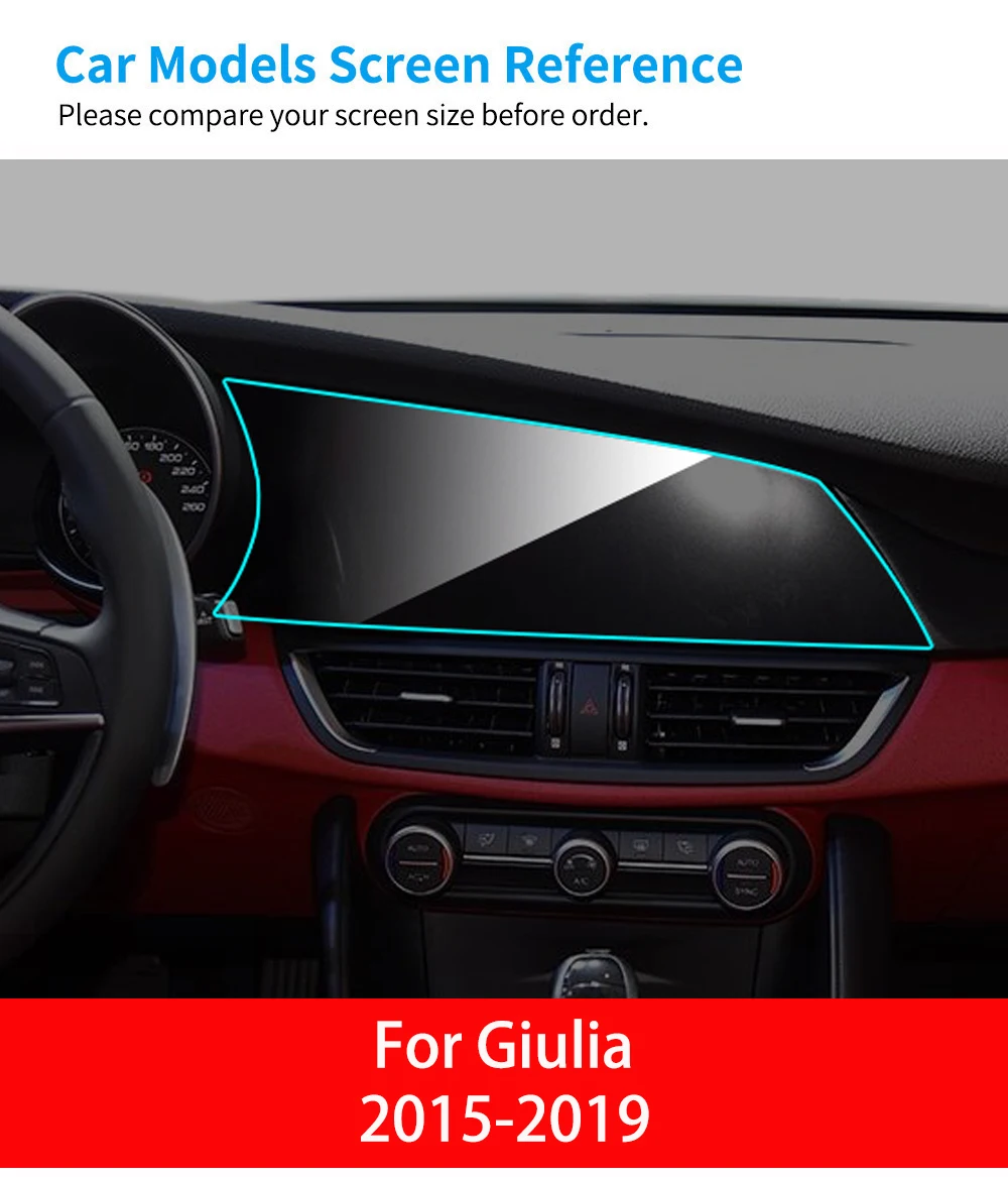 Автомобильный протектор экрана для Alfa Romeo Giulia- интерьерная мембрана приборной панели из ТПУ Защитная пленка для экрана автомобильные аксессуары