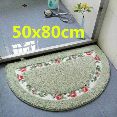 Semitzirzle Lv 5080 Кухонный коврик в форме сердца, напольный ковер для гостиной, полукруг, дверь для ванной комнаты, влагопоглащающая поверхность, коврик для ванной, нескользящий домашний коврик - Цвет: Semitzirzle Lv 5080