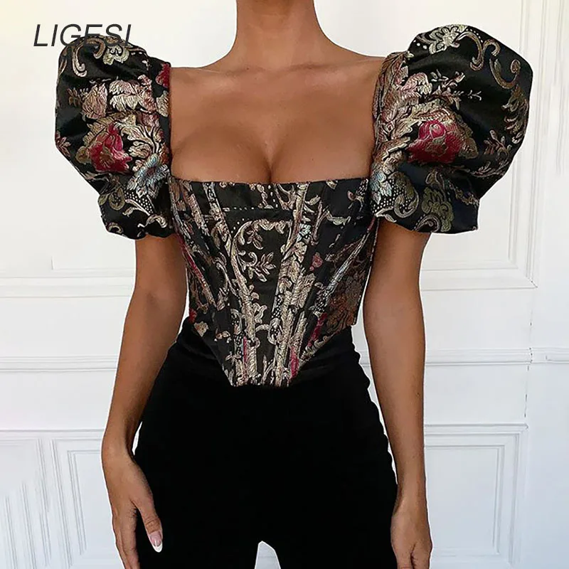 haut-court-sans-bretelles-a-col-carre-pour-femme-chemise-en-y-brodee-manches-bouffantes-chemises-dos-nu-sexy-fermeture-eclair-haut-court-elegant