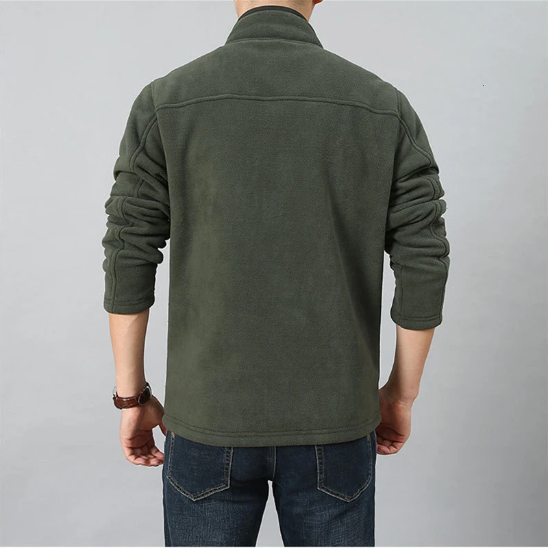 4XL Осень Зима мужская теплая флисовая куртка плюс бархат утолщаются тепловой большой размер кардиган флисовое Пальто Спорт на открытом воздухе походные куртки