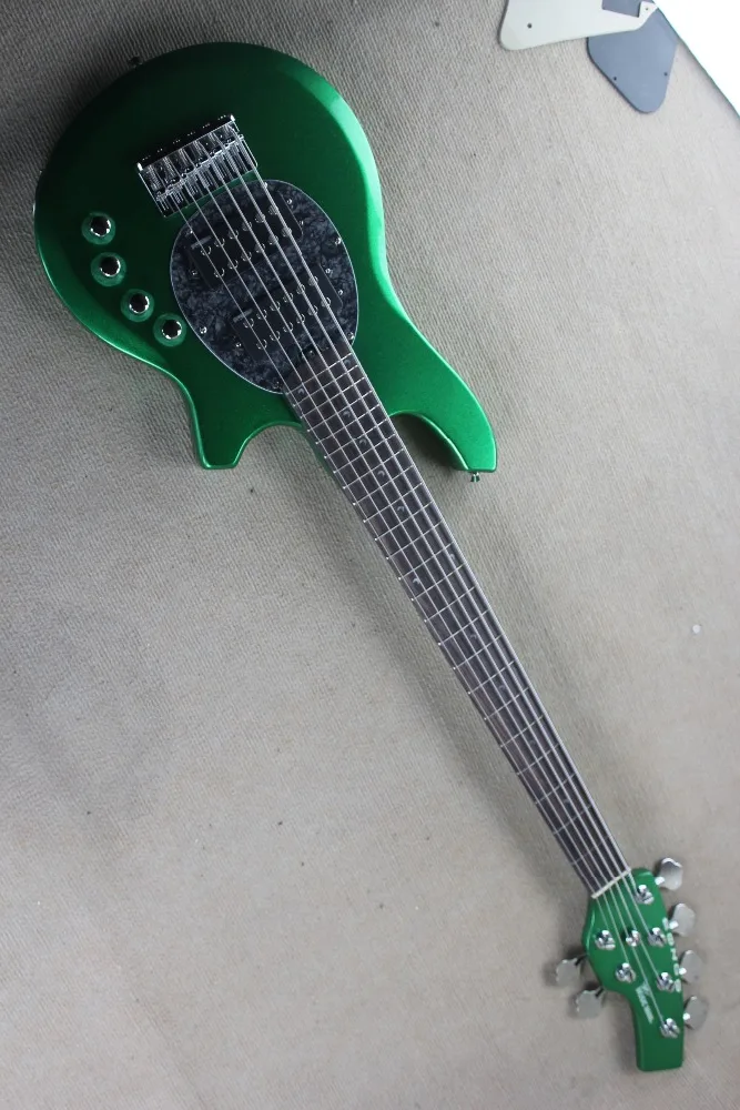 2016 новинка + фабрика Ernie Ball Music Man морской скат BONGO Bass Металлический Зеленый 6 струн