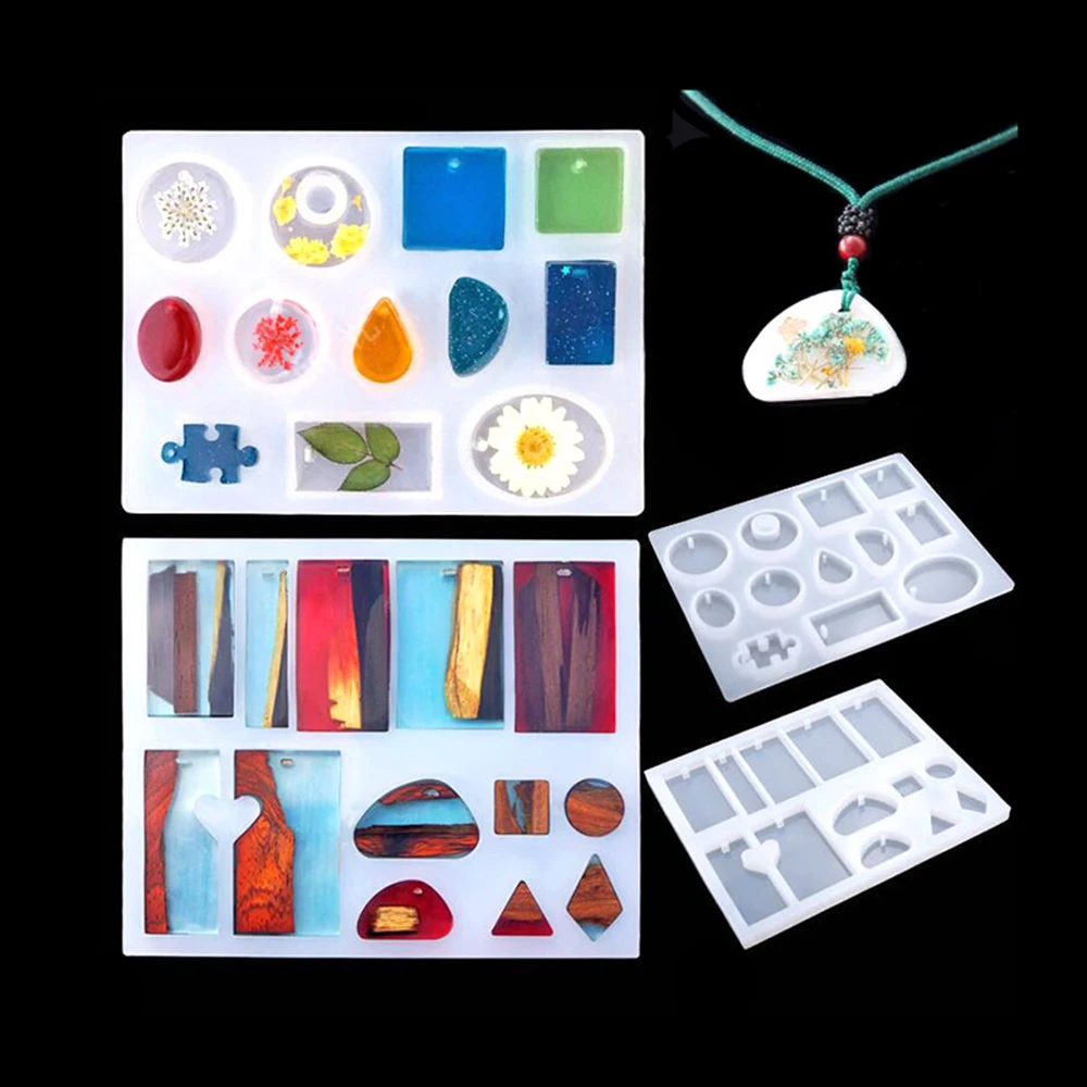 Resin Casting Silicone Molds for Jewelery Pedant Necklace Earrings Coaster Mold DIY Handmade Decor Ornament Mould | Дом и сад