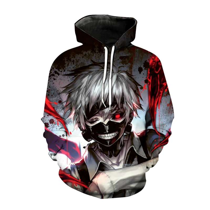

Trendy Tokyo Ghoul 3D Print Hoodies Men Women Casual Anime Hooded Sweatshirt Hip Hop Streetwear Unisex Pullover Hoodie Tops Coat