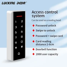 Controle de acesso senha do teclado 125khz rfid leitor cartão acesso porta sistema abridor wiegand 26 saída